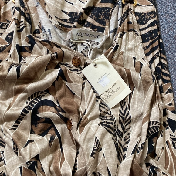 Italian Designer Beautiful Print Button Down Maxi Dress New With Tags - Picture 14 of 14